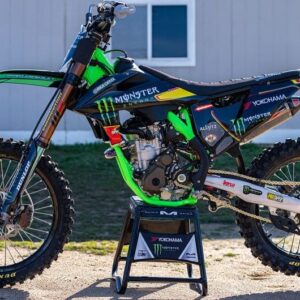 Blake Williams Instagram - New chariot is complete 👌🏻👌🏻👌🏻 
Inspired by @browniemx 2001 @procircuit78 KX125 (see last pic) 🤘🏻🤘🏻🤘🏻
Might tweak the graphics a little but happy how it came out, what you guys think??? Thanks to everyone who helped out 😁 
@monsterenergy 
@sppgraphics 
@acerbisusa 
@protaper 
@procircuit78 
@mitchcpayton 
@gpr_stabilizer 
@antigravitybatteries 
@fcsuspension 
@topline27 
@ridedunlop 
@dirtbiketv1 
@fasterusa 
@dt1filterservice 
@matrixconcepts 
@randcmotorsports 

And @p.h.d.productions for the 📸s

And no i shouldn’t just buy a Kawasaki 🖕🏻😂