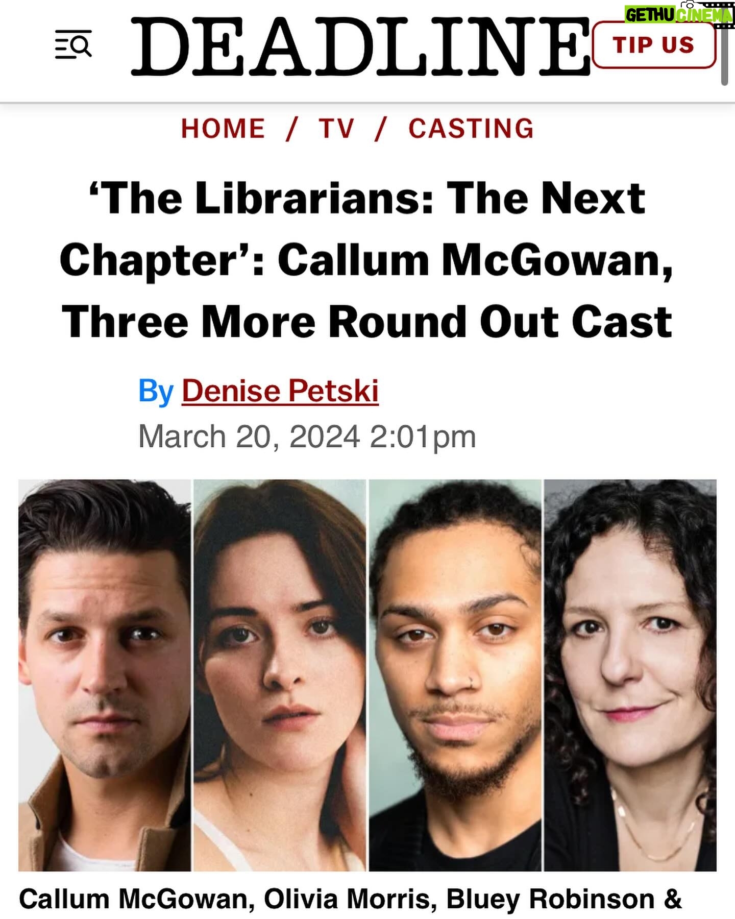 Bluey Robinson - 3 Likes - Never has my mum been more hyped for something than when I mentioned ‘The Librarians’ lol - Very excited for this next chapter! 🫶🏽 @librarianstnt #Thelibrarianstnc #ConnorGreen