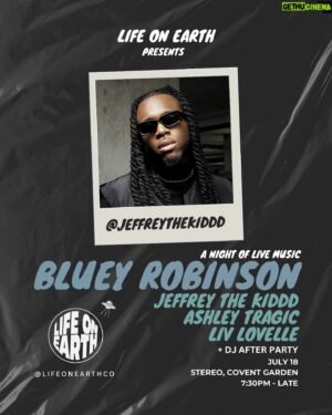 Bluey Robinson Instagram - Back down at Stereo this Thursday hosting and performing along with some great acts at @lifeonearthco presents! First one in months. Ready for the vibes. Come thru, bring your crew - Link in bio 🛸
