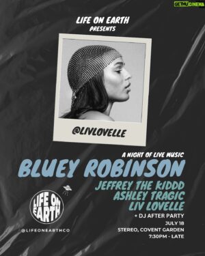 Bluey Robinson Instagram - Back down at Stereo this Thursday hosting and performing along with some great acts at @lifeonearthco presents! First one in months. Ready for the vibes. Come thru, bring your crew - Link in bio 🛸