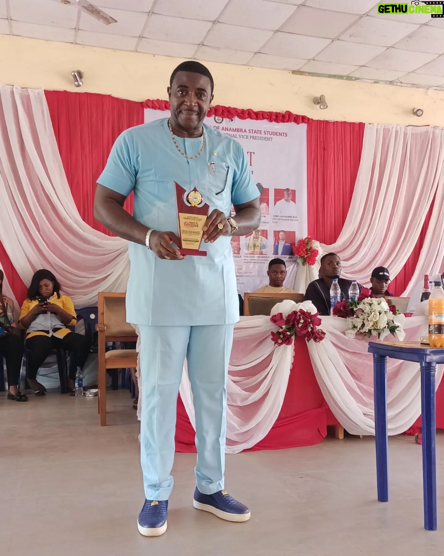 Bob-Manuel Udokwu - 1.7K Likes - Another award of honour!
This time from the National Union Of Anambra State Students. The event took place in Nnamdi Azikiwe University (UNIZIK) Awka, Anambra State.