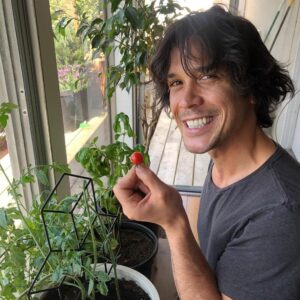 Bob Morley Instagram - Did you know one of my favorite things in the world is tomatoes? 🍅 after a long battle over winter, fending off the pests, they have finally come! Yay! Shine bright my little cherry toms! 🍒 🍅