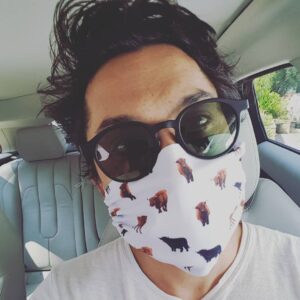 Bob Morley Instagram - If you're venturing out today, wear a mask. Not just for your own safety but of those around you. Today I'm sporting my highland cattle. Let's get moo-ving. Safely.
