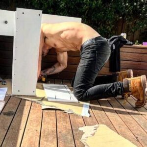 Bob Morley Instagram - Flash back to flat packs, 😠🦆 Just when you think you've got it done, you end up with a couple of extra screws that you know belong somewhere!