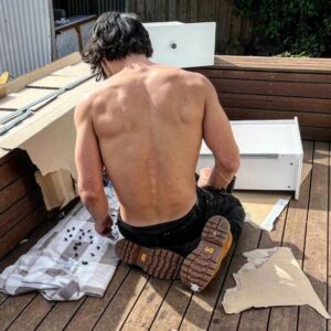 Bob Morley Instagram - Flash back to flat packs, 😠🦆 Just when you think you've got it done, you end up with a couple of extra screws that you know belong somewhere!