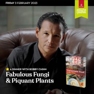 Bobby Chinn Instagram - Join me at #EmiratesLitFest from 1-6 February 2023 where I'll be celebrating their 15th anniversary with #OldFriends and new. Tickets are now on sale at https://tickets.emirateslitfest.com/