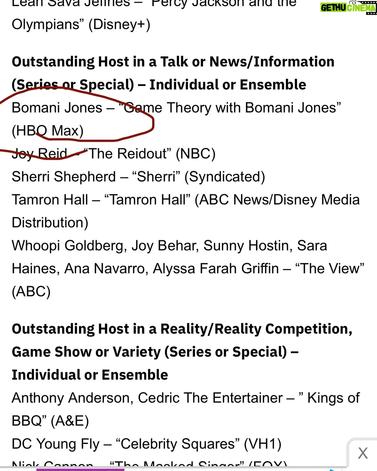 Bomani Jones - 2.1K Likes - i got nominated for an naacp image award. i suppose that merits a post to the main feed.