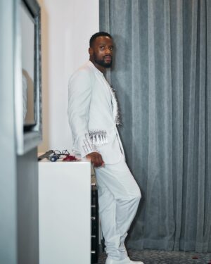 Bonko Khoza Instagram - Handmade by @masangobysiphosihle 
Styled by @thomvandyk