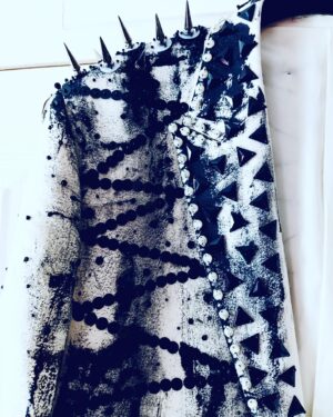 Boy George Instagram - Customised @marksandspencer white tuxedo jacket! #Goth #Gothglam