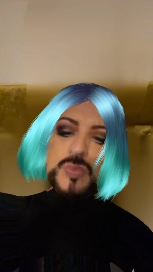 Boy George Instagram - Blue Wig!