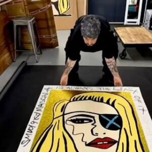 Boy George Instagram - Smudged mascara is alwsys the least of it! #Screenprint #Glitterprint #Customised #Art #Madonna #boygeorge