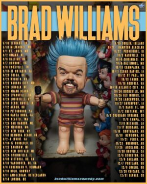 Brad Williams Instagram - 35 states and 10 countries left on the tour! Head to BradWilliamsComedy.com and get tix!