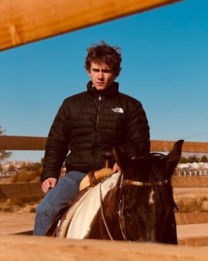 Brady Hepner Instagram - Go where you’re lookin, and look where you’re goin
•
📸- @danielocicero 
•
Thank you Ty for having me out to the ranch. A couple days of chaotic peace and a hell of a time to keep me in tune. Heels down