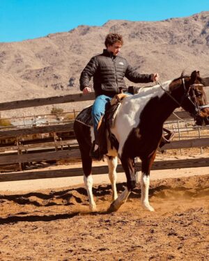 Brady Hepner Instagram - Go where you’re lookin, and look where you’re goin
•
📸- @danielocicero 
•
Thank you Ty for having me out to the ranch. A couple days of chaotic peace and a hell of a time to keep me in tune. Heels down