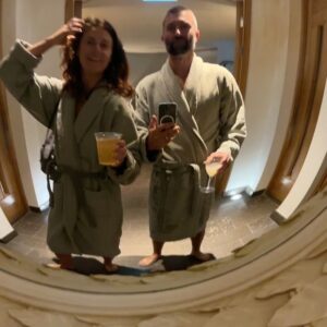 Brandon Jenner Instagram - Rekindling our love affair 3.5 years after the twins were born. So nice to get back to the basics with this incredible woman 💕💕 also, discovered one of my new all time favorite hotels @limewoodhotel 🙌🏼🙌🏼😃