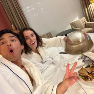 Brandon Perea Instagram - missing my rock a lil more today! 2022 wouldn’t have been the same without you @bklynn_ !! To 2023 we go love!! 🫶🏽🐝♥️