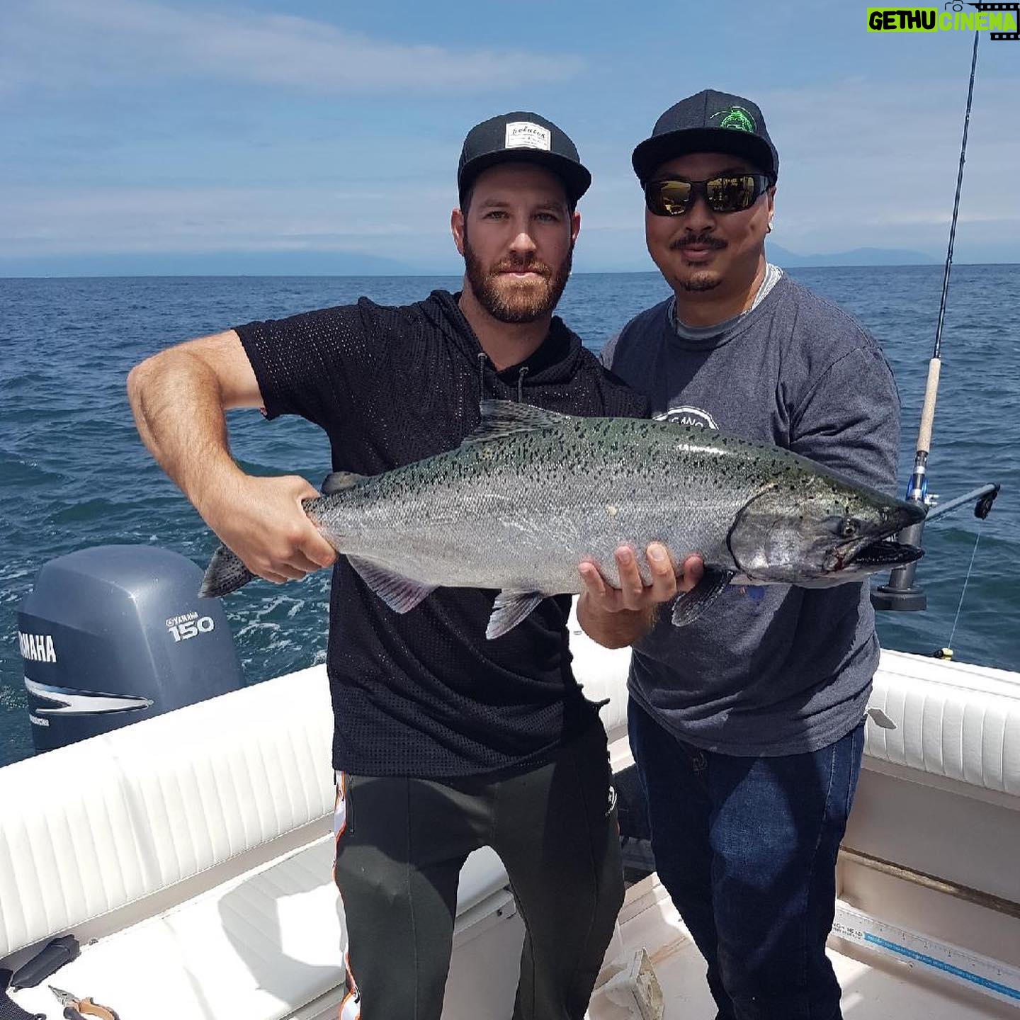 Brandon Prust - 3K Likes - Great trip to Vancouver with the boys. Golf with Mike Babcock, 1st round of nhl draft and finished it off with some salmon fishing! Great week boys @camlaw19 @dave_bolland @mooretown31 @markedmundson