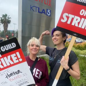 Brea Grant Instagram - I am so proud to be a WGA member. I am so proud of the long fight and the endless not giving up. 
I have been in SAG for many years and I remember the joy of receiving my SAG card in the mail.  I’ve only been in the the DGA and WGA for the last few years and I have been welcomed by members on the line with open arms ready to fight. They’ve been fighting for me for years and I’m ready to carry the fight for future writers. 
Collective bargaining is really where it’s at.