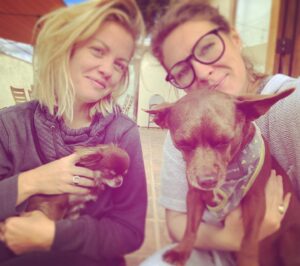 Bree Williamson Instagram - This friend moment was brought to you (me) by science!!! Yay vaccine!! Yay for hugs and visits and trips and love!! @happybethannland #HappyVaxxed