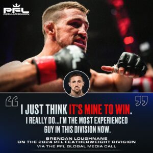 Brendan Loughnane Instagram - Manchester’s own not lacking any confidence heading into the second half of the #PFLRegularSeason 👀

The 2022 PFL Featherweight World Champion @brendanmma returns to action on June 28th 

[ #PFLRegularSeason | Fri, June 28th | 10pm ET on ESPN | 🎟️in bio]