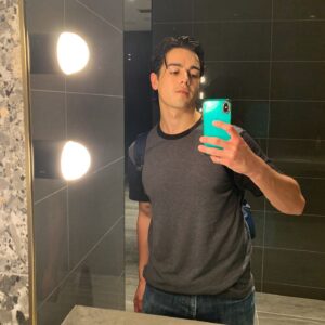 Brennan Clost Instagram - that post-spin class glow 🥵 (it’s sweat)