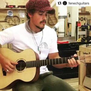 Brenton Thwaites Instagram - #Repost @fenechguitars
・・・
Always a special moment hearing a guitar come to life! All that time spent working on the finer details and voicing the guitar. Here’s @brentonthwaites Brenton loving his new guitar! 
Australian Cooba back and sides with a stunning Sitka Spruce too and a Blackwood neck. Cracking guitar!
