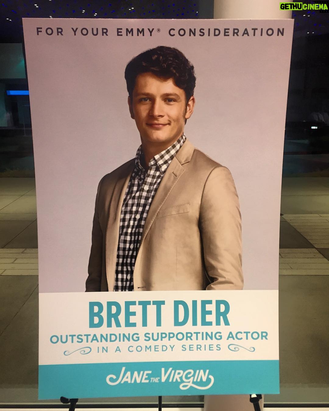 Brett Dier - 60.3K Likes - @televisionacad feel weird posting this. Changed the caption 3 times cause I don't know what to write. Feel like a dick leaving the photo blank like "look at this, cya". Feel weird saying "hey being considered possibly, maybe for a nomination" cause am I though? I don't know. But either way. I saw this poster tonight, and got super excited about it. And took a photo. Then posted it on Instagram. So I thought I'd write down what I went through mentally in the process of posting this photo. Always been a dream to be nominated. If I do, I'll post nude pics for 8 weeks straight fully clothed. What?