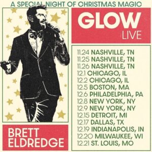 Brett Eldredge Instagram - GLOW LIVE IS BACK!  I am beyond excited for this one! Will I see you there!? 

Tickets ON SALE Friday, pre-sale for LOCALS tomorrow at 10 am local time!