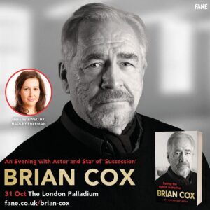Brian Cox Instagram - I’ll be at the Palladium this Sunday. Tickets available here, all welcome: https://www.fane.co.uk/brian-cox