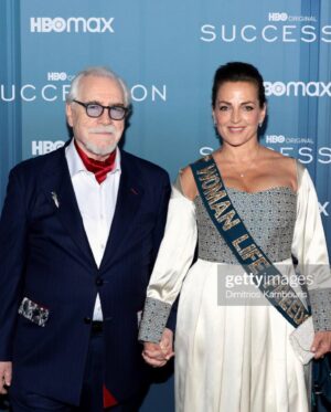 Brian Cox Instagram - The New York premiere for the final season of Succession. 

Styled by @modur_style 
Hair & M/U by @loriyoungmakeup 

Suit & gown by @kimiaaryasilk 
Watch & jewelry by @cartier & @gbghjewelry 
Shoes by @paisleyandgray 

#zanzendegiazadi