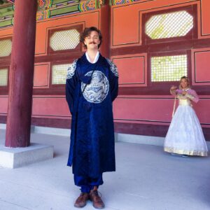 Brian David Gilbert Instagram - Karen really wanted to rent Hanboks, but I was worried I’d look like a disrespectful tourist, so she promised to be in every photo to prove it was her idea
