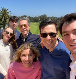 Brian Grazer Instagram - All 4 kids! 🐰♥️ Veronica and I gearing up for some post-brunch pickleball 🎾 games trying to win against these youngsters!! 💪🏼
