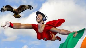 Brian Hanby Instagram - I typed “give me a superhero body flying in the sky with an Irish flag”

I don’t care. I’m keeping it like this.