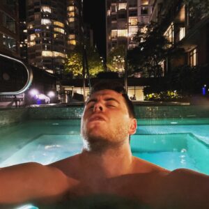 Brian Hanby Instagram - Jacuzzi was broken, so I made my own bubbles…