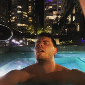 Brian Hanby Instagram - Jacuzzi was broken, so I made my own bubbles…