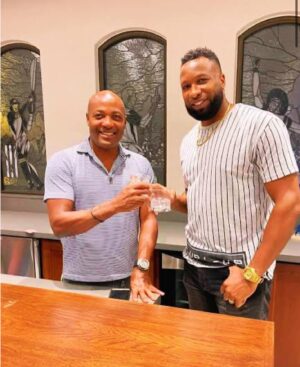 Brian Lara Instagram - Cheers @kieron.pollard55 🥂 
. 
Have a great day! 
We wore the West Indies colors together 17 years ago and I must say since that time to now you been DAMN SPECTACULAR!!!
.
Much love and respect brother.