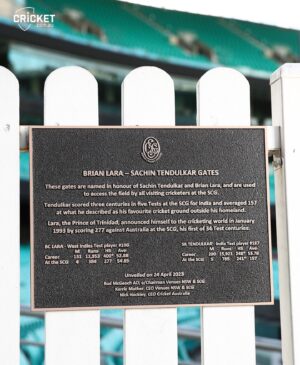 Brian Lara Instagram - Such a special honour at one of my favourite grounds in the world. 🏟️
Having my name there along with my good friend @brianlaraofficial is one of the best gifts we could've got. Thank you @ourscg!

#india #australia #westindies #cricket