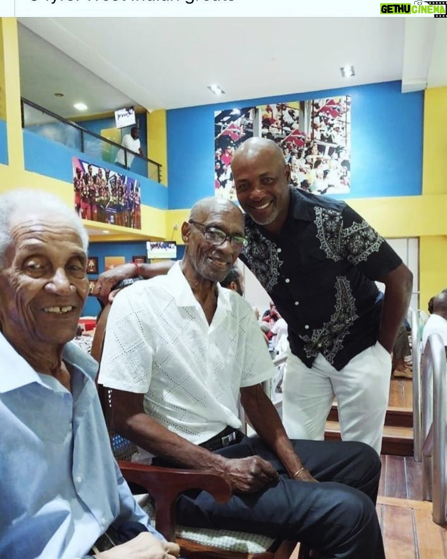 Brian Lara - 3 Likes - My pic of the year!!! ❤️
Thank you to these two great men and many others, we have a cricket legacy to be proud of forever.
#sirgarysobers #sirweshall #windiescricket