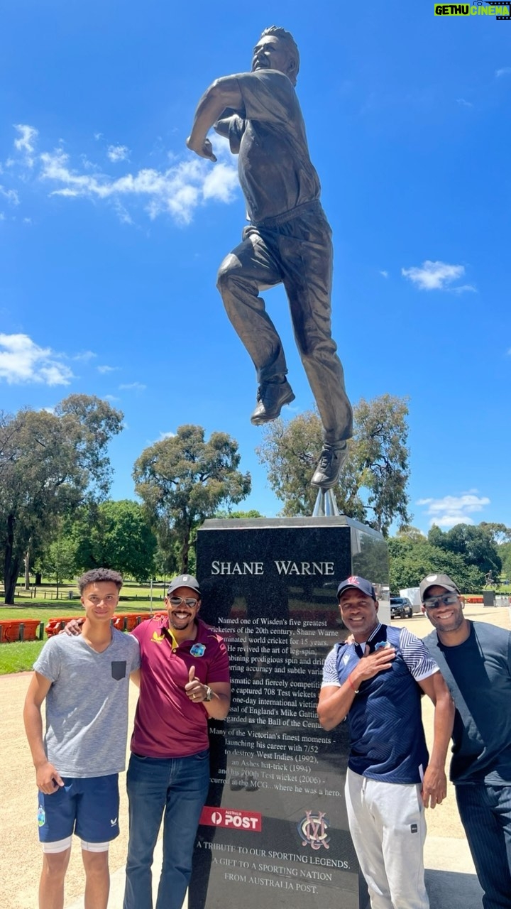 Brian Lara - 3 Likes - Trinis and the one @carlhooperofficial paying respect to the late great @shanewarne23 @shanewarnelegacy @mcg
Still #heartbroken 💔