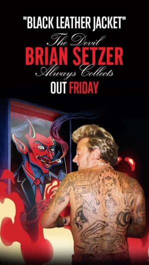 Brian Setzer Instagram - The story behind “Black Leather Jacket”... another track off Brian’s upcoming album ‘The Devil Always Collects’ drops this Friday! 💥🔥