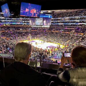 Brian Wilson Instagram - Brian, family & friends at the Los Angeles Lakers game last night. Lakers lost but a fun time for all!

@lakers
@brent310
@viviennebellesievers
#family
#friends