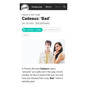 Briana Lane Instagram - Thank you @kcrw @kcrwmusic for making “Bad” Today’s Top Tune! 🤯❤️ @cadeauxmusic 📷: @queenkwong