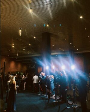 Brit MacRae Instagram - 01.31.24 // KINO @directorsguild 

We had 800  show up to celebrate the future of film/tv, dress to the nines, screen some amazing films, and even eat @crumblcookies on the red carpet (if you know me, you know me) 

In many ways this was my company @kinomakesmovies coming out party. We’ve been heads down building for over a year now, so it felt truly special to share the evening with so many remarkable humans. 🤍

Special shoutout to @laurenhowe for flying from 🇨🇦 to be our inaugural host. I’m forever in awe of you. (Do it again next year??????)

Event was sponsored by our lovely friends at @panavisionofficial @nprpodcasts @finaldraftscreenwriting @siliconvalleybank @mochachai and more ✨

Styled by @styledbyfranzy 
Dress @versace 
Bag @kara 
Shoes @ysl 

If you came, thank you for coming. 🤍