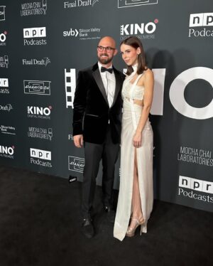 Brit MacRae Instagram - 01.31.24 // KINO @directorsguild 

We had 800  show up to celebrate the future of film/tv, dress to the nines, screen some amazing films, and even eat @crumblcookies on the red carpet (if you know me, you know me) 

In many ways this was my company @kinomakesmovies coming out party. We’ve been heads down building for over a year now, so it felt truly special to share the evening with so many remarkable humans. 🤍

Special shoutout to @laurenhowe for flying from 🇨🇦 to be our inaugural host. I’m forever in awe of you. (Do it again next year??????)

Event was sponsored by our lovely friends at @panavisionofficial @nprpodcasts @finaldraftscreenwriting @siliconvalleybank @mochachai and more ✨

Styled by @styledbyfranzy 
Dress @versace 
Bag @kara 
Shoes @ysl 

If you came, thank you for coming. 🤍