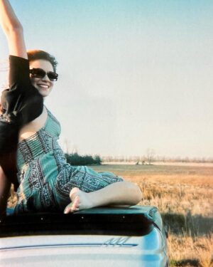 Brit Morgan Instagram - This pic was taken on the back of my pick up truck on the side of the road in Texas. I was 18.  I was driving cross country from New Jersey to LA to be an Actor. All my clothes were in trashbags in the back. I had a couple thousand dollars to my name and dreams so big they could fill the universe. The decision to leave Jersey and make this move was weirdly not too hard for me. I didn’t feel cut out for college and something in my gut was calling me so strongly and so fiercely. I wanted a new and bigger life, a new and bigger self. 

A lot of things that I wanted to happen 16 years ago have happened…and a lot of things haven’t. Rather than the straight climb upward I was hoping for, it’s been more of an expansive dive inward. This journey has turned out not so much to be about becoming somebody else, but becoming who I really am. I wouldn’t have it any other way. It’s all so much greater and more beautiful than anything I could have ever planned. 

For better or worse, my childhood gave me grit and tenacity and for that I am grateful. But more than that…what I am grateful for and what's held me then and now. What’s been my North Star through all of this - is my belief and inner knowing of the divinity that is all around us and inside of us always. Our ability to  connect to our own soul and intuition. The ever-present possibility of miracles and how we’re able to call in exactly what we need when we need it. In my darkest times, life somehow has always taken care of me. We are so guided and protected and the universe is always speaking to us. All we have to do is listen and we will never be led astray. 

Sending love to younger you and younger me today and the part of us that knows. All we have to do is answer the call. ❤️✨