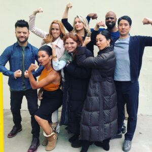 Brittany Ishibashi Instagram - Missing my @marvelsrunaways fam ❤️ 

#nationalsuperheroday #marvelsrunaways @hulu @marvel