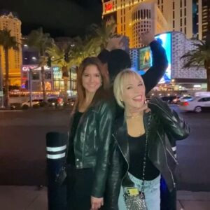 Brittany Underwood Instagram - Happiest of Birthdays to my bestie/sister/friendship soulmate @krisalderson who is the ultimate partner in crime. Even though she lives on the other side of the country, every time I get to visit her it feels like home. Here are some clips from a few adventures ago in Vegas. One of so many. I don’t think we’ve ever not had an insane blast whenever we reunite. 

Thank you for always being there for me through literally everything in my life, I wouldn’t be the person I am today if we had never met. I hope your birthday has been insanely special. Even though I couldn’t be there, I know you were surrounded by nothing but love and that makes me so so happy 🥹 I love you so freaking much Kiss!! 💘💘💘💘💘