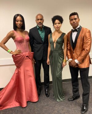 Brook Kerr Instagram - ✨The stages of Emmy night✨
Winner of Outstanding Daytime Drama Series 
🤯🤯🤯

Dress @robertcavalli 
Cuff @ysl 
Shoes @balmain
Bag @jimmychoo 
Makeup @jacklynquackenbush 

#daytimeemmys 
@generalhospitalabc 
@cbstv