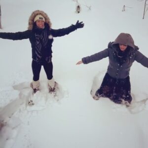 Brooke Langton Instagram - Bathed in Snow
Steeped in Poetry 
Gathering Piñon
#snowangels