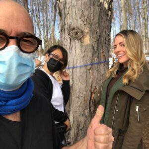 Brooke Nevin Instagram - If you want to eat pancakes after watching this movie, I'll feel like we did our job!

SWEET AS MAPLE SYRUP airs in Canada tonight at 8pm on @city_tv 

And, for US viewers, now streaming on @byutv 

Honestly, the sweetest thing about this movie was the cast & crew. And getting to film on location in Quebec at family-owned Cabanes À Sucres was pretty special.